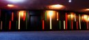 Relevo em madeira pintada, foyer da Sala de Convenções, Teatro Estadual de Araras, 1991.. <em>Foto: Daniel Pereira</em>